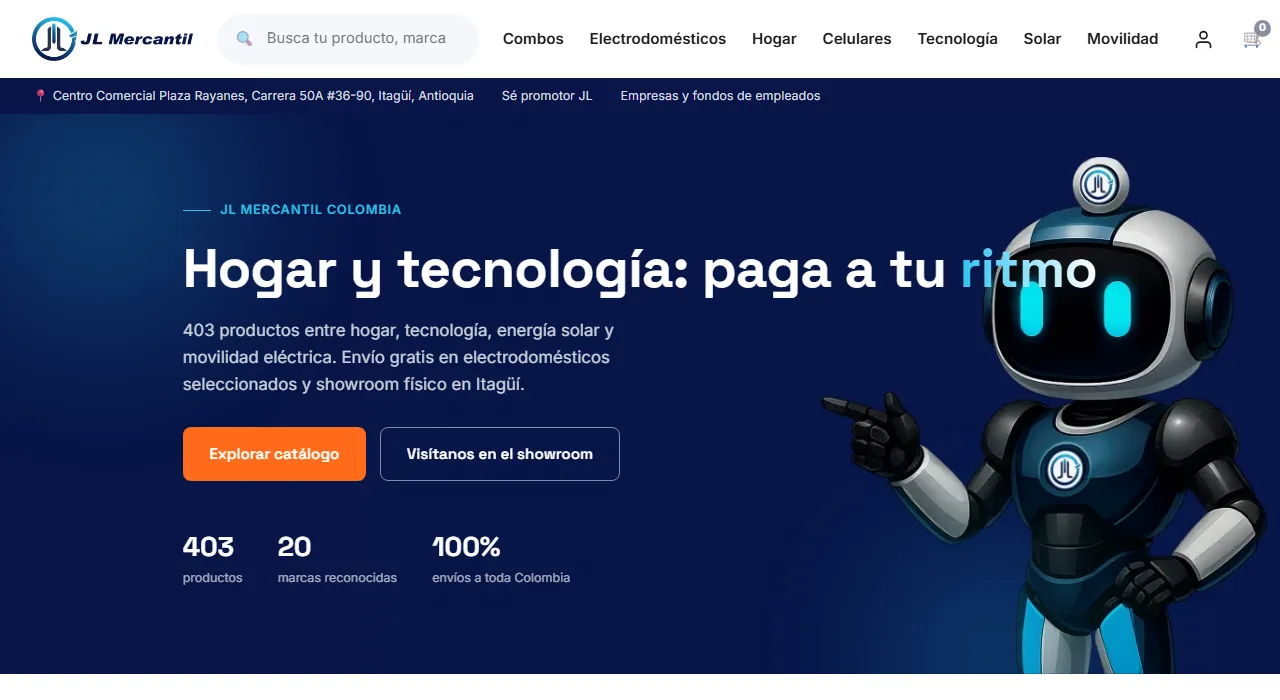 Tienda online de JL Mercantil en producción — Frank Cardona